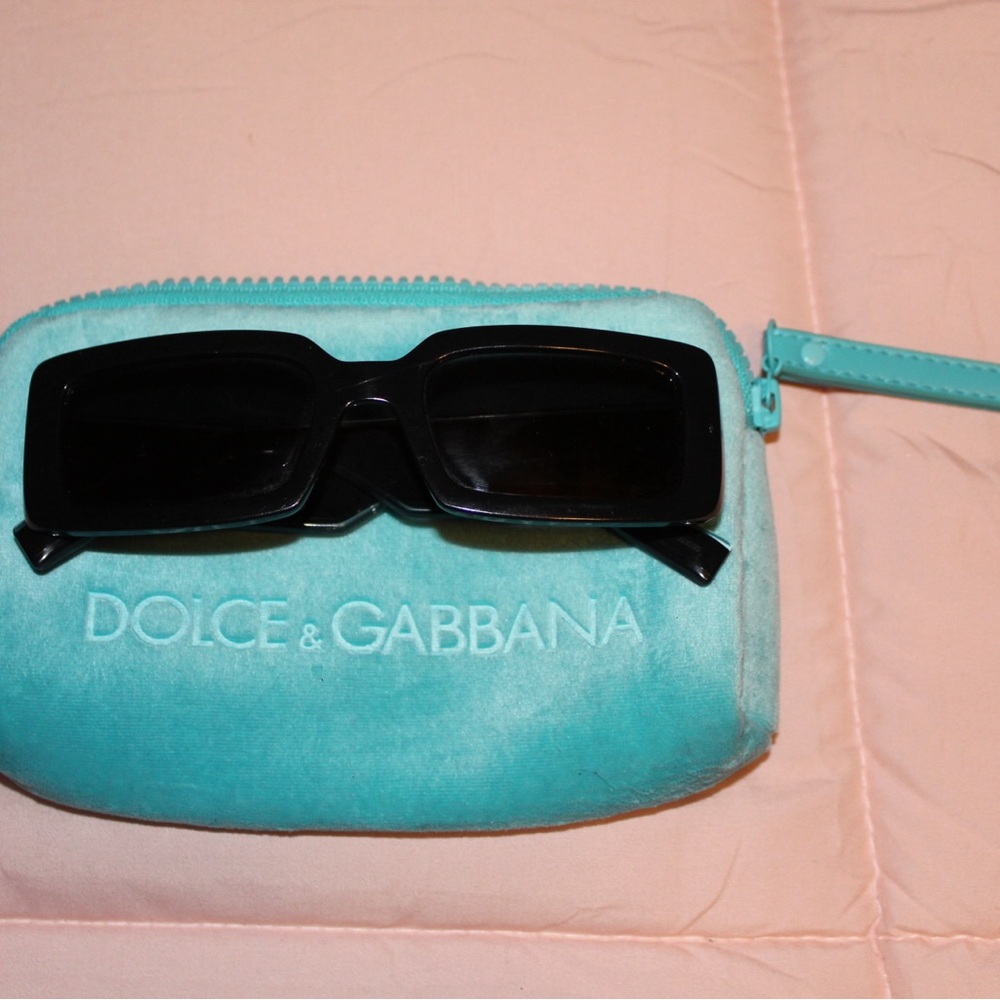 Dolce & Gabbana Black Sunglasses with Aqua Case